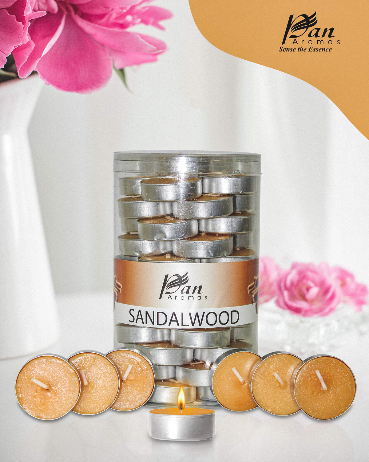 45-Pack Scented Tealight Candle - Sandalwood