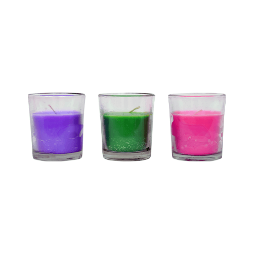 3-Pack Shot Glass Candle - Rose/Jasmine/Lavender