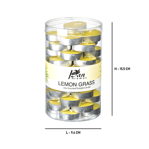 45-Pack Scented Tealight Candle - Lemon Grass