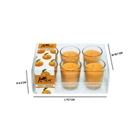 6-Pack Votive Glass Candle - Tangy Orange