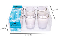 6-Pack Votive Glass Candle - Fresh Talc