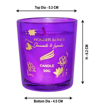 50gm Wonder Series Shot Glass Candle - Chamomile & Lavender