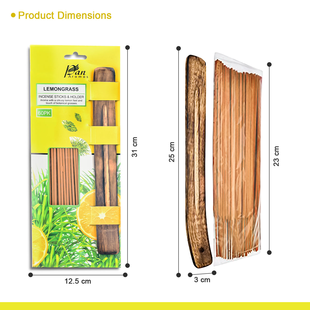 60 Pack Scented Incense Stick- Lemon Grass