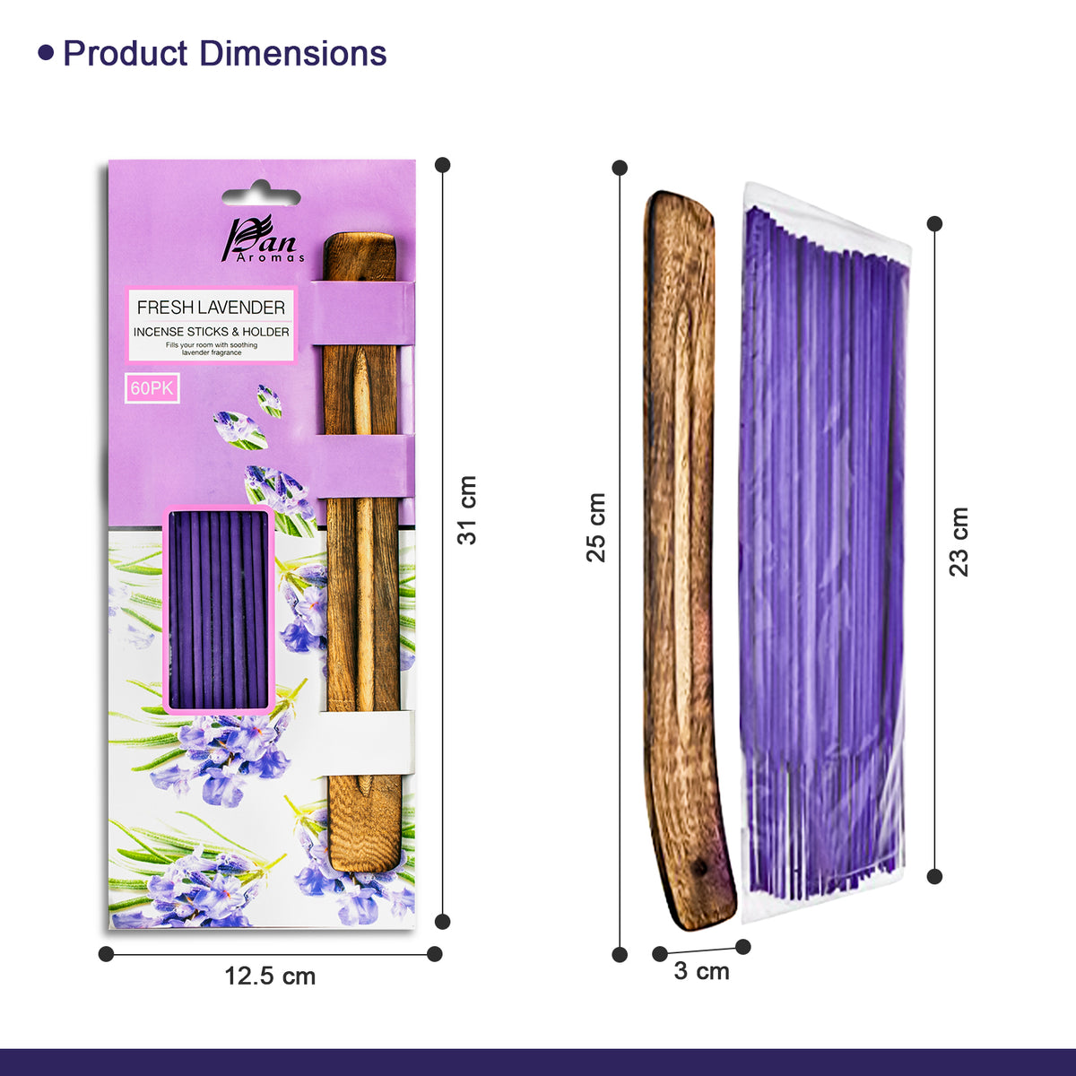 60 Pack Scented Incense Stick- Fresh Lavender