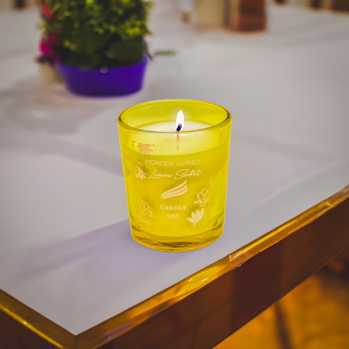 50gm Wonder Series Shot Glass Candle - Lemon Sorbet