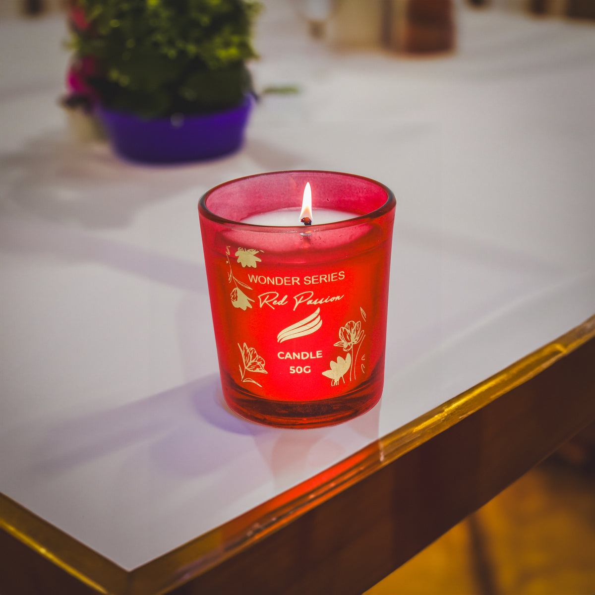 Red Passion Scented Candle - Wonder Series (50gms)