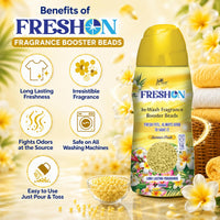 FRESHON  by Pan Aromas (Summer Fresh) In-Wash Fragrance Booster Beads 350g | Long-Lasting Laundry Freshener | Works with All Washing Machines | Gentle on Fabrics | Lasts Up to 16 Washes
