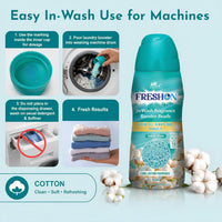 FRESHON  by Pan Aromas (Cotton Fresh) In-Wash Fragrance Booster Beads 350g | Long-Lasting Laundry Freshener | Works with All Washing Machines | Gentle on Fabrics | Lasts Up to 16 Washes