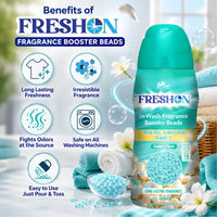 FRESHON  by Pan Aromas (Cotton Fresh) In-Wash Fragrance Booster Beads 350g | Long-Lasting Laundry Freshener | Works with All Washing Machines | Gentle on Fabrics | Lasts Up to 16 Washes