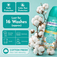 FRESHON  by Pan Aromas (Cotton Fresh) In-Wash Fragrance Booster Beads 350g | Long-Lasting Laundry Freshener | Works with All Washing Machines | Gentle on Fabrics | Lasts Up to 16 Washes