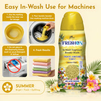 FRESHON  by Pan Aromas (Summer Fresh) In-Wash Fragrance Booster Beads 350g | Long-Lasting Laundry Freshener | Works with All Washing Machines | Gentle on Fabrics | Lasts Up to 16 Washes