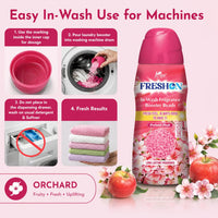 FRESHON  by Pan Aromas (Orchard Fresh) In-Wash Fragrance Booster Beads 350g | Long-Lasting Laundry Freshener | Works with All Washing Machines | Gentle on Fabrics | Lasts Up to 16 Washes