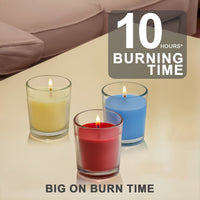 3 Pack Shot Glass Candle- (Apple & Cinnamon - French Vanilla - Fresh Linen)