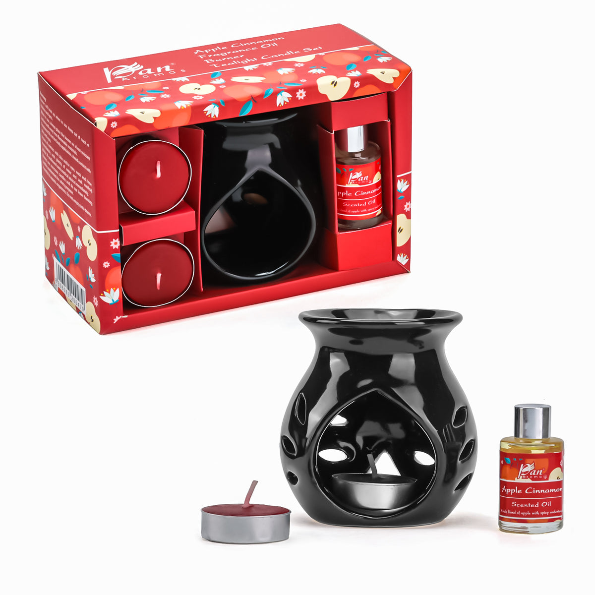 Burner Fragrance Oil Tealight - Apple & Cinnamon (Giftset - 1)