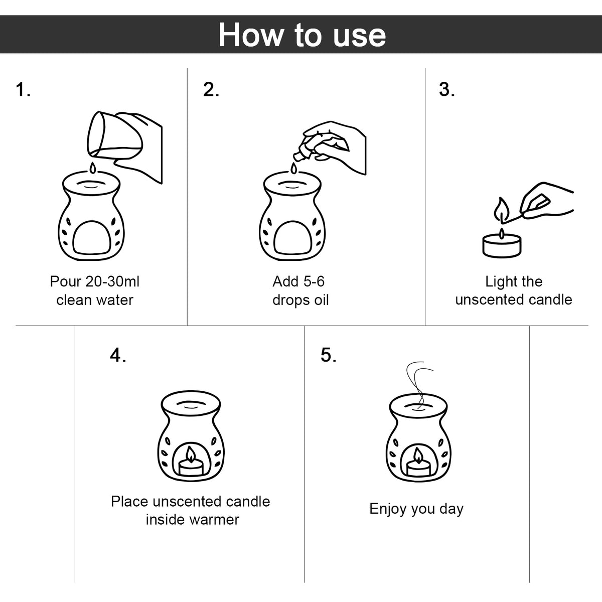 Burner Fragrance Oil Tealight- Fresh Linen (Giftset - 1)
