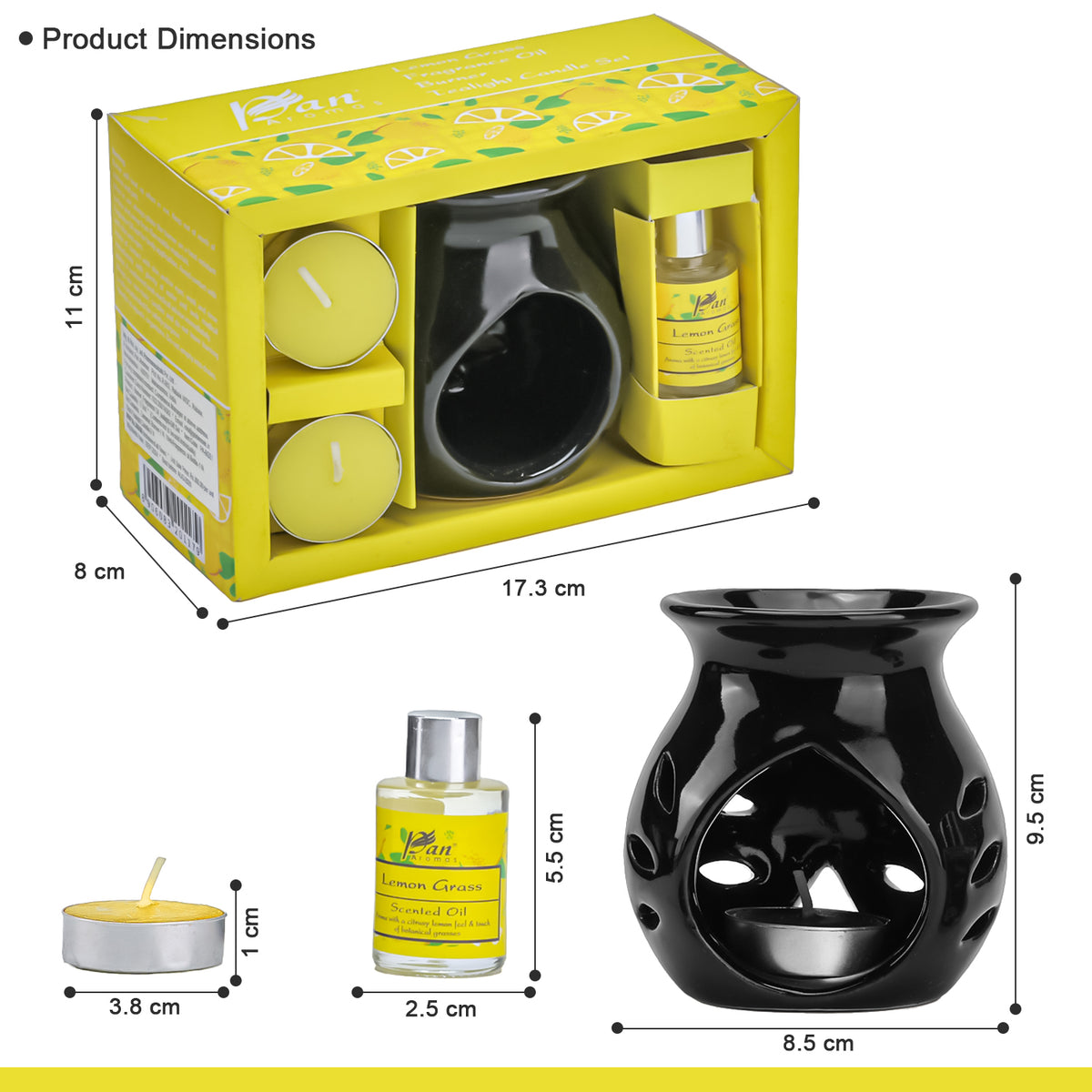 Burner Fragrance Oil Tealight- Lemon Grass (Giftset - 1)