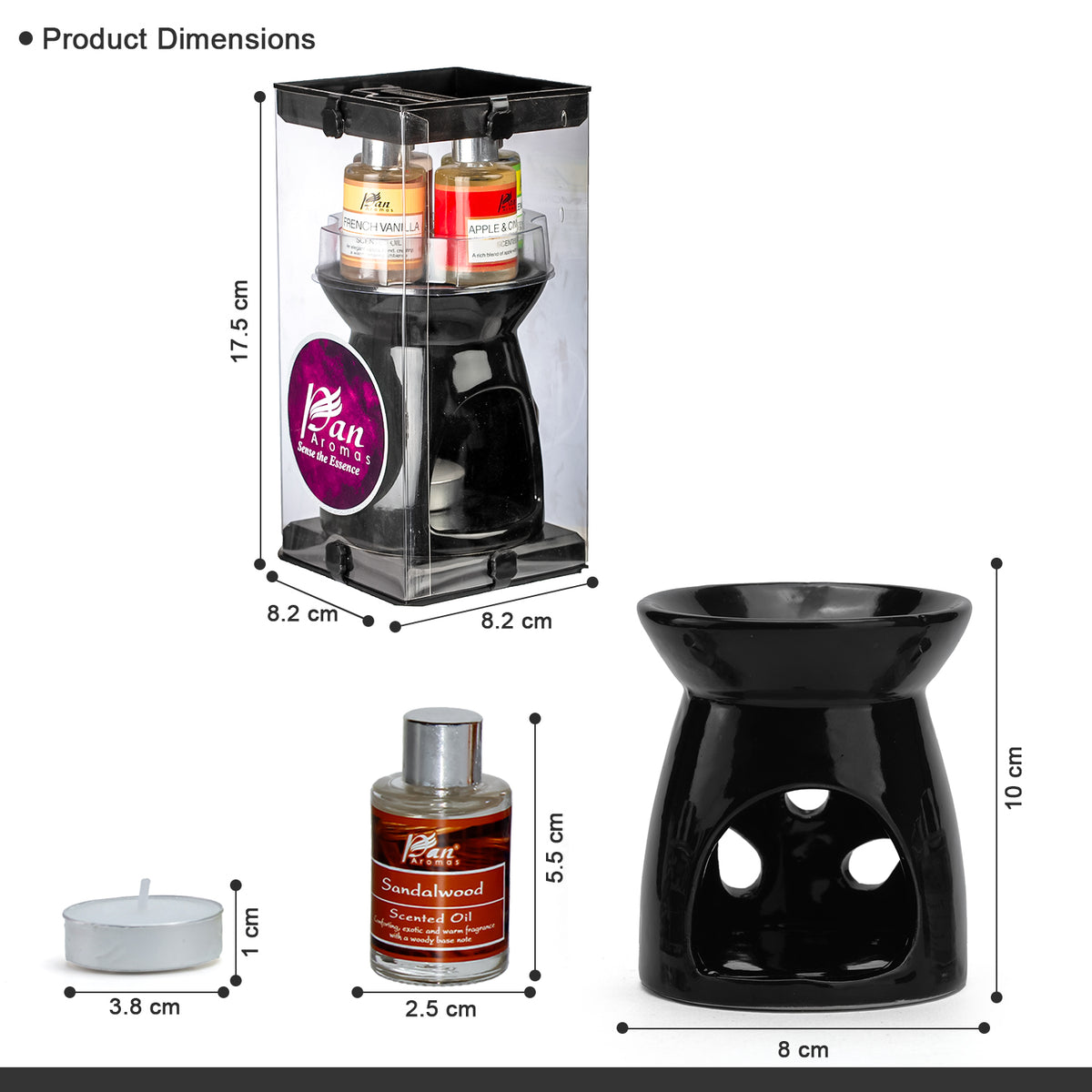 Assorted Burner Fragrance Oil Giftset 2 - Black