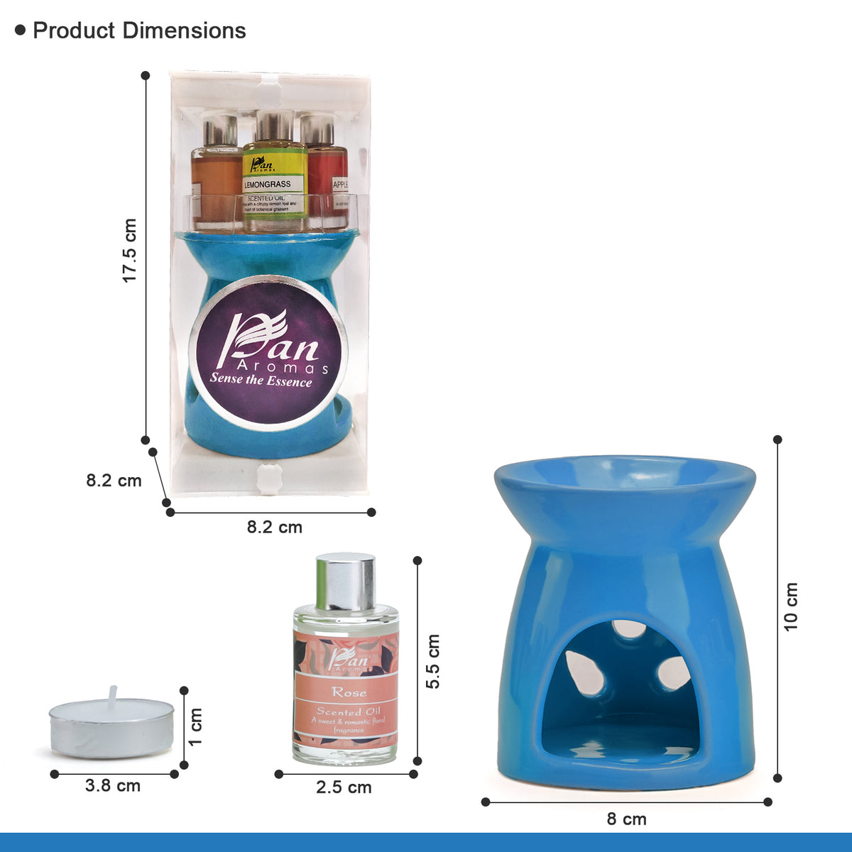 Assorted Burner Fragrance Oil Giftset 2- Light Blue