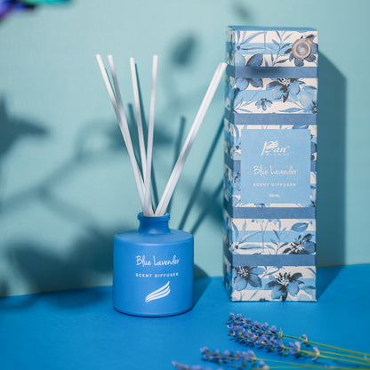 Blue Lavender Scented Reed Diffuser - Crystal Collection (100ml)
