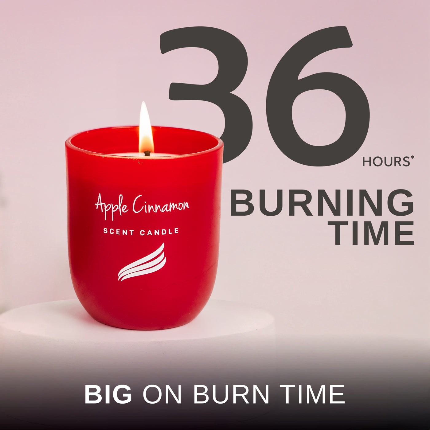 Apple & Cinnamon Scented Candle - Crystal Collection (150gms)