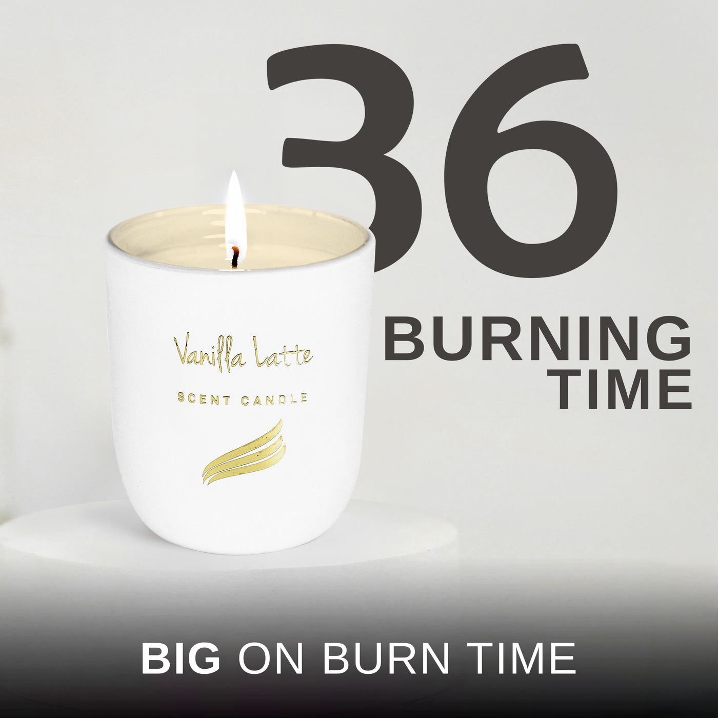 Vanilla Latte Scented Candle - Crystal Collection (150gms)