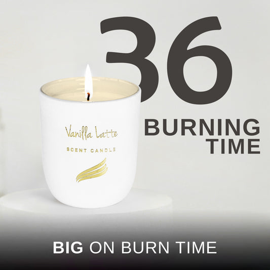 Vanilla Latte Scented Candle - Crystal Collection (150gms)