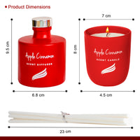 Crystal Collection – Apple Cinnamon (Special Combo) | Reed Diffuser (100ml) & Scented Candle (150g)