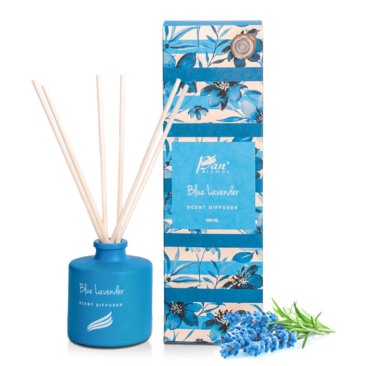 Blue Lavender Scented Reed Diffuser - Crystal Collection (100ml)