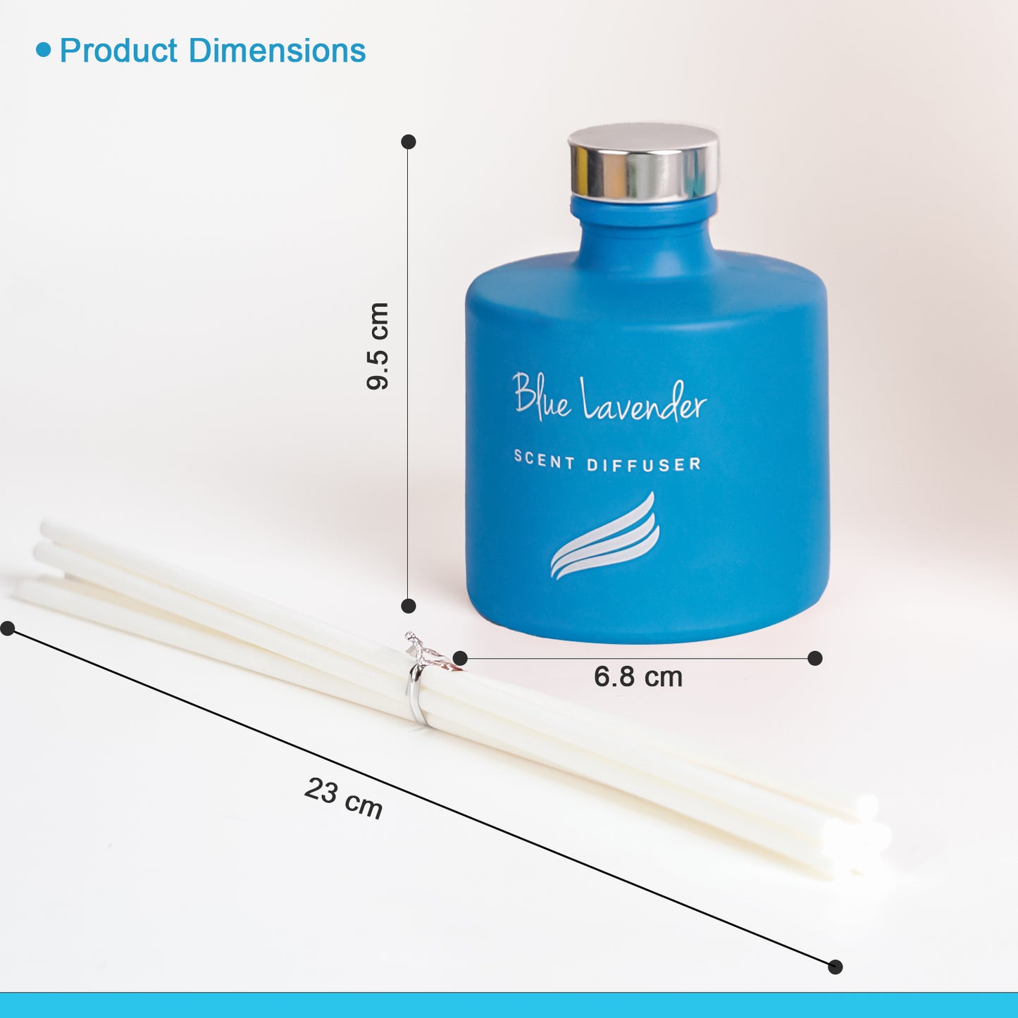 Blue Lavender Scented Reed Diffuser - Crystal Collection (100ml)