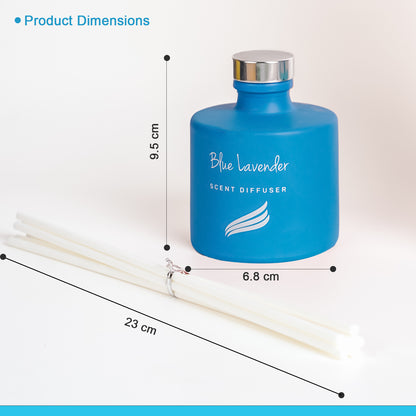 Blue Lavender Scented Reed Diffuser - Crystal Collection (100ml)