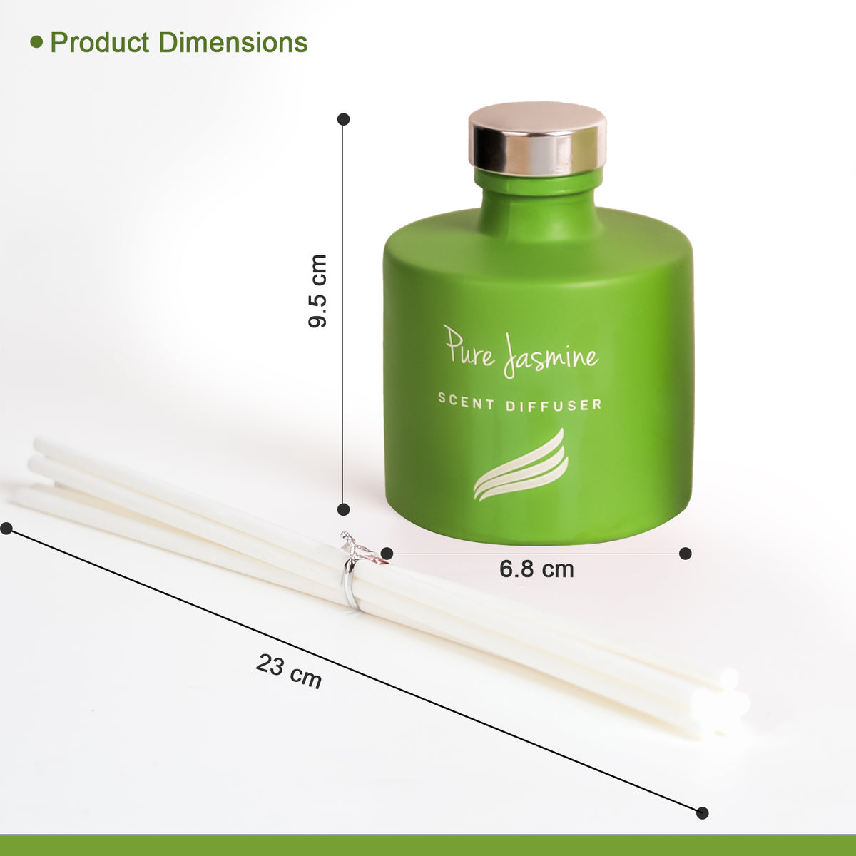 Pure Jasmine Scented Reed Diffuser - Crystal Collection (100ml)