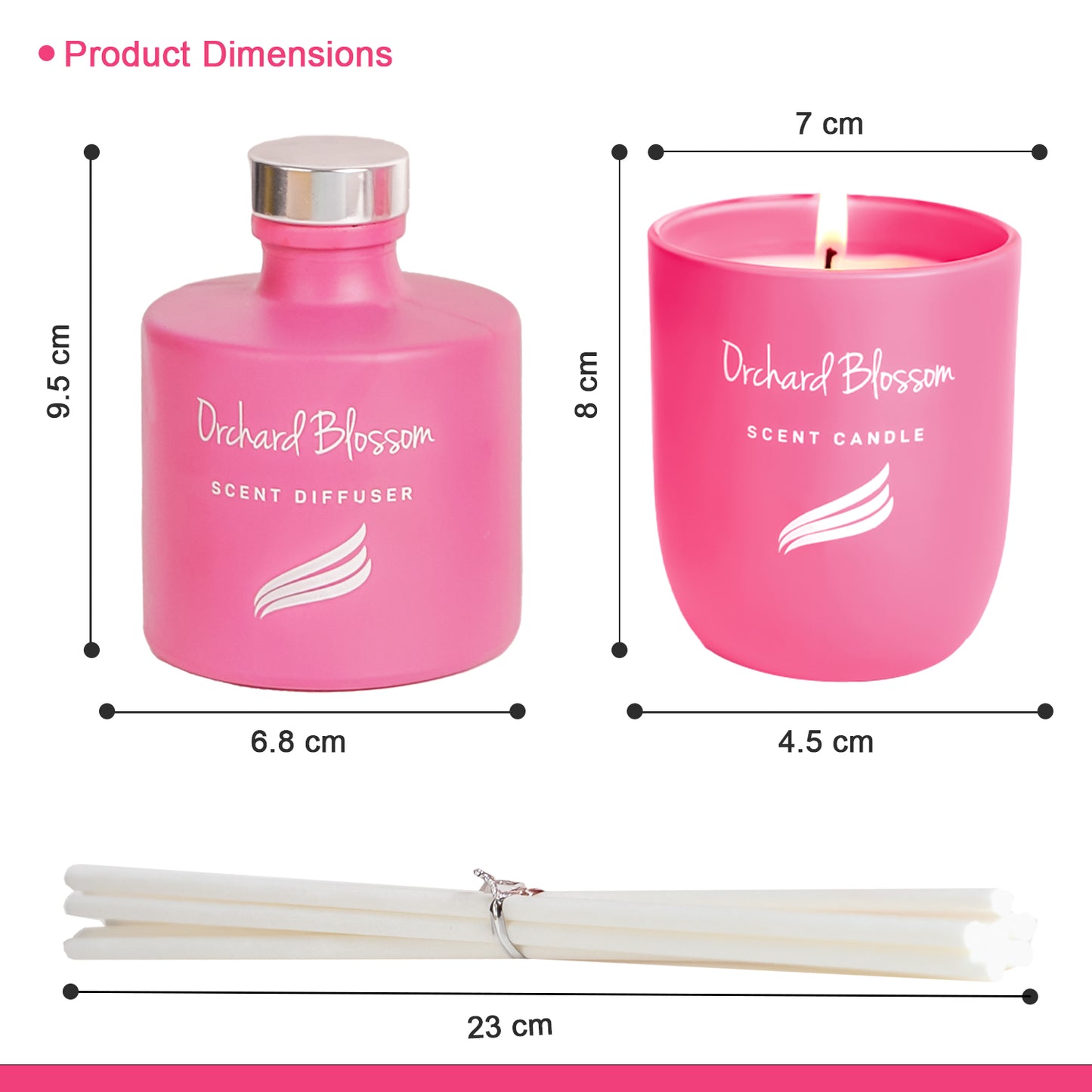 Crystal Collection – Orchard Blossom (Special Combo) | Reed Diffuser (100ml) & Scented Candle (150g)