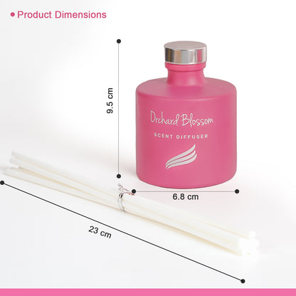 Orchard Blossom Scented Reed Diffuser - Crystal Collection (100ml)