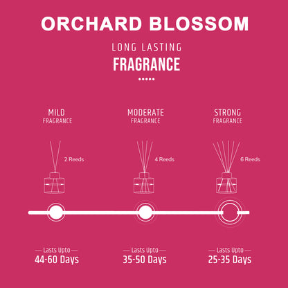 Orchard Blossom Scented Reed Diffuser - Crystal Collection (100ml)