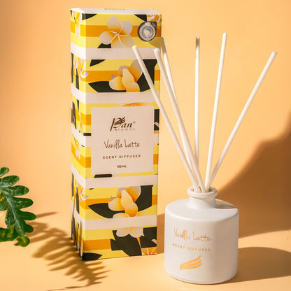 Vanilla Latte Scented Reed Diffuser - Crystal Collection (100ml)