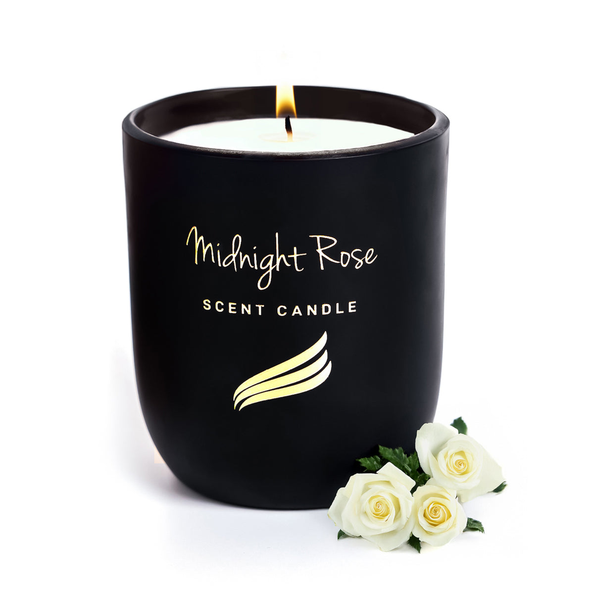 Midnight Rose Scented Candle - Crystal Collection (150gms)