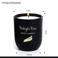 Midnight Rose Scented Candle - Crystal Collection (150gms)