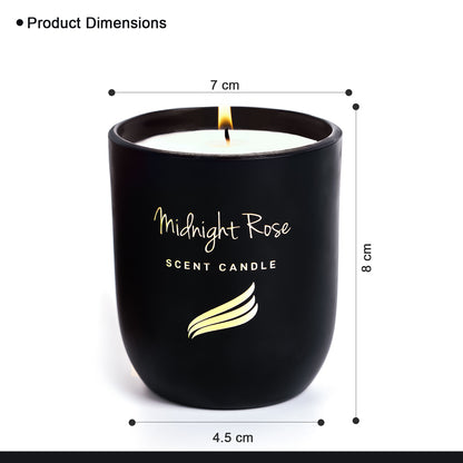 Midnight Rose Scented Candle - Crystal Collection (150gms)