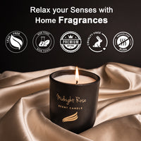 Midnight Rose Scented Candle - Crystal Collection (150gms)
