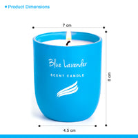Blue Lavender Scented Candle - Crystal Collection (150gms)