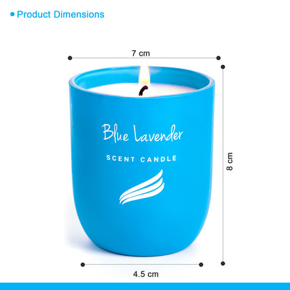 Blue Lavender Scented Candle - Crystal Collection (150gms)