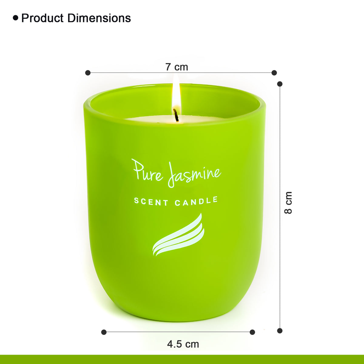 Pure Jasmine Scented Candle - Crystal Collection (150gms)