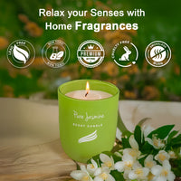 Pure Jasmine Scented Candle - Crystal Collection (150gms)