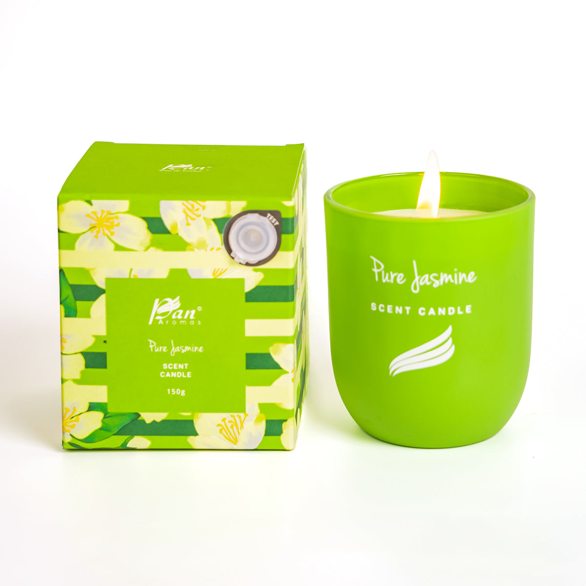 Pure Jasmine Scented Candle - Crystal Collection (150gms)