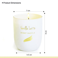 Vanilla Latte Scented Candle - Crystal Collection (150gms)