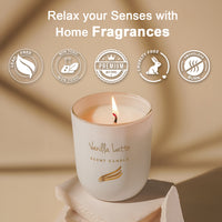 Vanilla Latte Scented Candle - Crystal Collection (150gms)