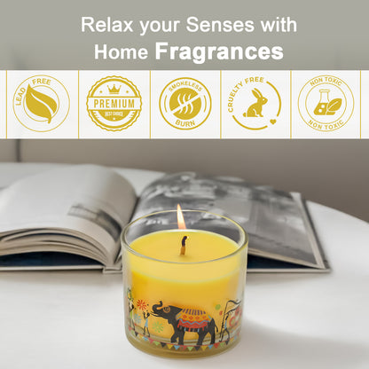 Celebration Collection – Lemon Sorbet Decal Print Scented Candle (100g)