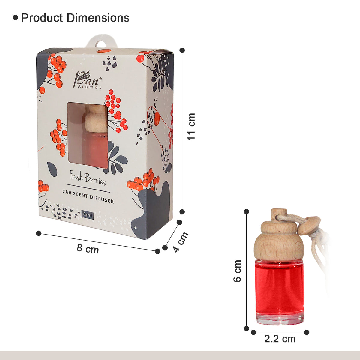 8ml Car Scent Diffuser - Fresh Berries