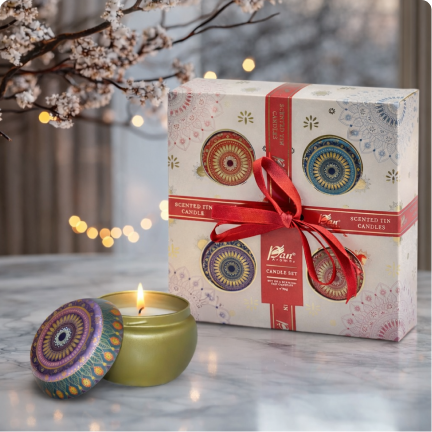 4 Pack Scented Tin Candle - Gift Set