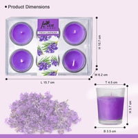 6 Pack Votive Glass Candle- Fresh Lavender